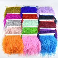 8-10cm Artificial Single Layer Ostrich Feather Fringe Trimming & Fringe
