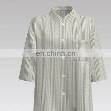 Оптовая продажа от завода дешевой вертикально-полосатой хлопчатобумажной шелковой сукно для платья thumbnail-4