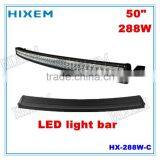 288W Led Light Bar, Led Double Row Light Bar, Curved C.r.e.e Led Light Bar Offroad