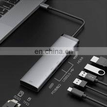 Miiiw 7 in 1 Type-C Hub Converter 100W PD Power Supply USB3.0 Interface SD/TF Card 4K HD Video Output Portable thumbnail-3