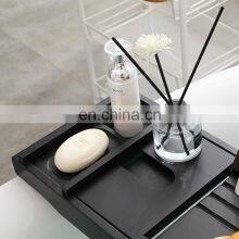 Royal Craft Wood Bamboo Bath Bathroom Black Bathtub Accessory Rack Caddy Extendable Tray Telescopic Adjustable for Bathtub thumbnail-4