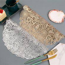Round Hollow Western Table Place Mat With PVC Retro Waterproof Non-Slip Material thumbnail-5