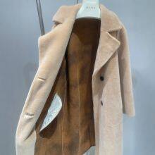 Sheep Shearing Velvet Composite Fur One-piece Coat for Women in Winter 2024, New Warm Wool Coat, Haining Medium Long Version thumbnail-3