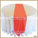 TR010E 100% orange satin wholesale cheap table runners