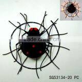 halloween metal spider decoration with led lighted