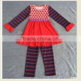 Children's Autumn Cotton Clothes Thanksgiving Outfit Wholesale Remake Polka Dot Clothes Suit Sets Fall Children Clothing thumbnail-1