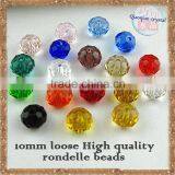 10mm Faceted Crystal Rondelle Bead for Jewelry Craft DIy Making Wholesale thumbnail-1