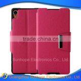 pu Leather Wallet Case Flip Cover for Xperia Z4 Z3+ Plus E6553