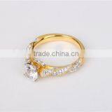 2016 Latest Design 18k Gold Plated 925 Silver Diamond Ring Wholesale thumbnail-5