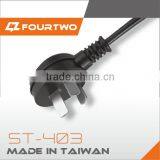 CCC 3C Certificate 2 Pin High Quality OEM ODM 100% Made in Taiwan China Power Cord thumbnail-1