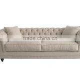 Black Japanese and Reliable Velvet Chesterfield Sofa With Colorful thumbnail-3