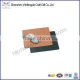 2014 Brown Recycled Leather Mouse Pad With Straight Stitching