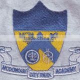 Wholesale custom design sew on embroidery banner badges,custom embroidery patch