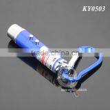 3 in 1 Mini LED Flashlight Torch Lamp Aluminum Carabiner Personality UV Money Detector Electric LED Light Keyring Led Torch thumbnail-2