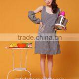 2015 Hot Sale Women Kitchen Apron Sets Cooking Aprons With Sleeves Turban thumbnail-1