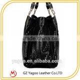 Good Quality Leather Handbag Ladies Purses and Handbags Croco Handbag thumbnail-5