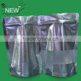 China Factory High Quality Embossed Aluminum Foil Vacuum Seal Bag With Zipper And Clear Window thumbnail-1