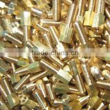 china cnc machining fasteners hexagonal brass fitting quick connects