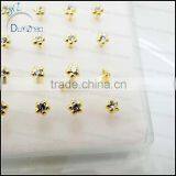 Real Gold Sterling Silver Nose Pins thumbnail-1