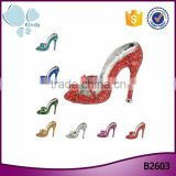 Korean fashion diamond alloy jewelry wholesale high heels shoe brooch