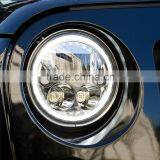 Single 7" Round Vortex Black Chrome Face LED Headlight W/Low 2016 New Year 7" Led Headlights thumbnail-6