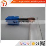 6mm Cutting Dia 90 Degree 2 Flutes HRC65 Chamfer Mill With Coating Cnc Milling Tool