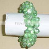 Green Napkin Ring, Napkin Ring, Crystal Napkin Ring, Perl Napkin Ring thumbnail-1