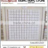 23*23 Pure White Honed Marble Mosaic Tiles thumbnail-1