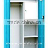 Popular Metal Products Closet Doors Stainless Steel Clothes Storage Wardrobe Locker/cabinet Furniture With Exhaust Hole,mirror