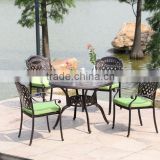 Metal furniture Patio garden set cast aluminum furniture with 4 seater
