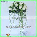 Hot Sale Artificial Real Touch Wedding Dress White Rose thumbnail-1