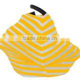 New Coming OEM Service Personalized Foldable Cuddle Soft Yellow Chevron Baby Carrier Cover thumbnail-2
