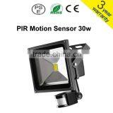 Floodlight 30W With PIR Sensor CE ROHS 3 Years Warranty