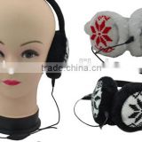 Knitted Wired Ear Muffs Headphones, Winter Music Earmuff