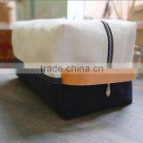 Personalized Women's Waxed Canvas Toiletry Bag /waxed Canvas Cosmetic Bag /selvage Denim Bags and Pouches Quality Choice thumbnail-2