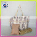 High Quality Paper Straw Beach Bag and Polyester Material Women Bag Contains Mat and Pillow Beach Bag thumbnail-2