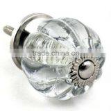 Flower Glass Knob With Metal Fittings - 1.5 Inch Dia thumbnail-1