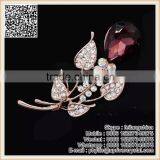 Magic Price Cheap Sale Wedding Ruby Crystal Rose Flower Brooch thumbnail-1
