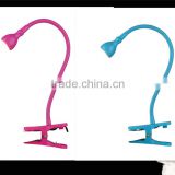 LED clip lamp, goose neck desk lamp, flexible table lamp with USB or adaptor