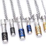 2016 High Quality Stainless Steel Bottle Pendant Can Open Perfume Pendant Necklace Matching for Couples thumbnail-1