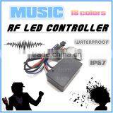 RF RGB LED Music Controller Waterproof Sound Activated 18 Colors 50W 150W