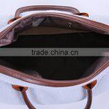 Monogrammable Prep Stripe Seersucker Weekend Bag thumbnail-6