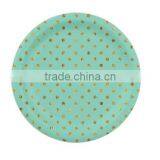 Christmas Dinner Disposable Green Paper Tableware