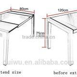 2016 Simple Modern Stainless Steel Black Expandable Dining Table thumbnail-6