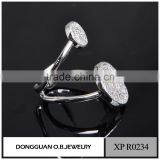 Popular 925 Sterling Silver Ring Wedding Adjustable Ring Plated White Gold thumbnail-4
