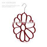 The HEAD Red Flower Flocked Scarf Hanger 12ps Hooks, thumbnail-2