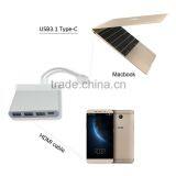 USB3.1 Hub, Type C USB 3.1 to USB3.0 A Male Cable Adapter With 4 Port USB Hub thumbnail-4