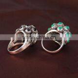 Round Shape Alloy With Resin Beads Ring Set thumbnail-6