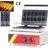 6pcs Commercial Use Non-stick 110v 220v Electric Lolly Waffle Dog Baker thumbnail-1