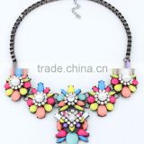 Multicolor Acrylic Pearl Flower Choker Collar Pendant Statement Necklace Women Fashion Necklaces for Women 2014